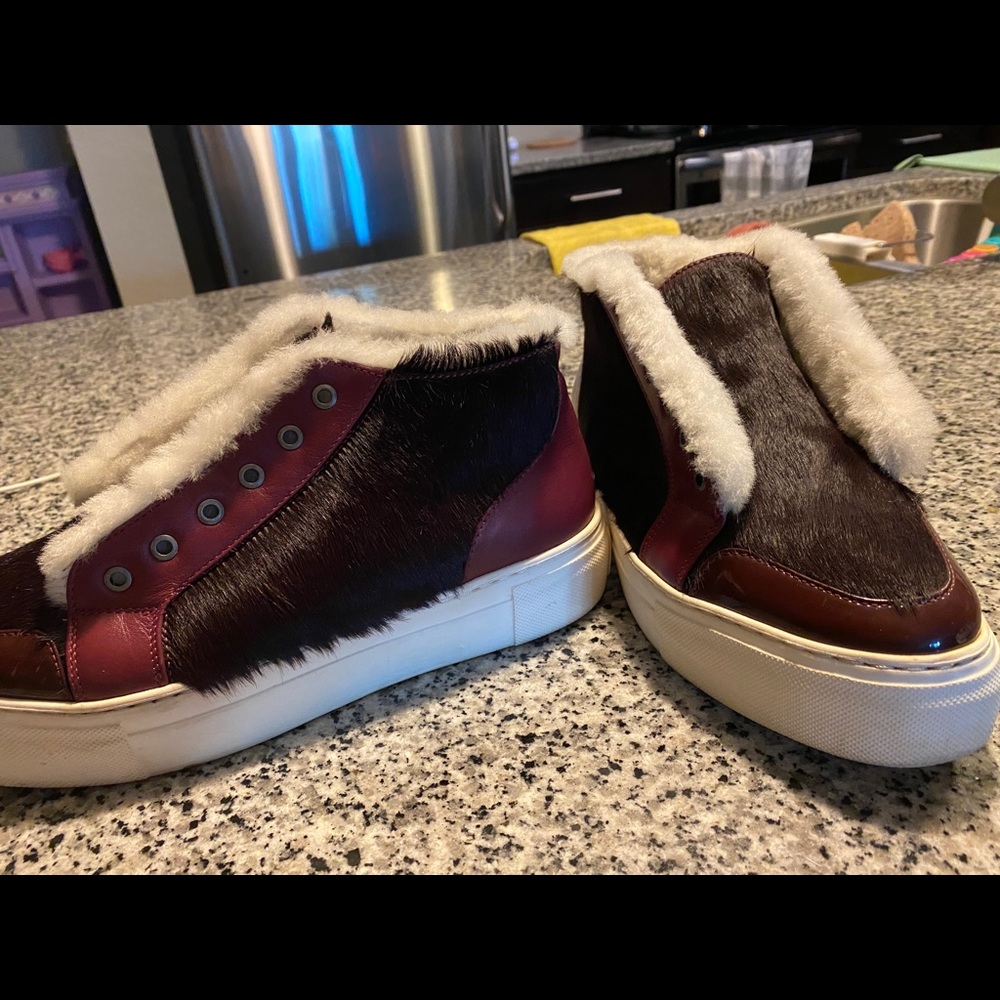 Fur shoes, slip-ons
